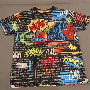 Men's Encrypted Comic Book Shirt 3X
